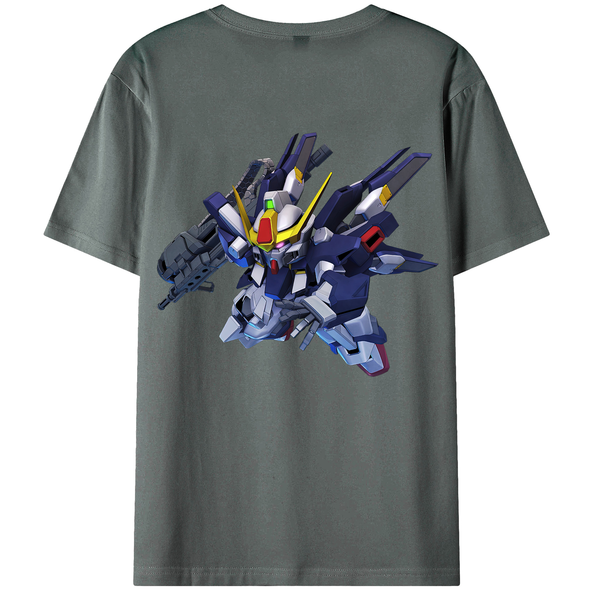 （画像用） 機動戦士ガンダム Mobile Suit Gundam 綿100％ メンズ半袖Tシャツ（バックプリント） 通気性